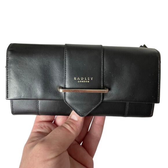 RADLEY London Women’s Black Leather Satchel Crossbody Bag Wallet Set - Picture 11 of 16